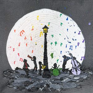 Moonlight Jazz Art Piece